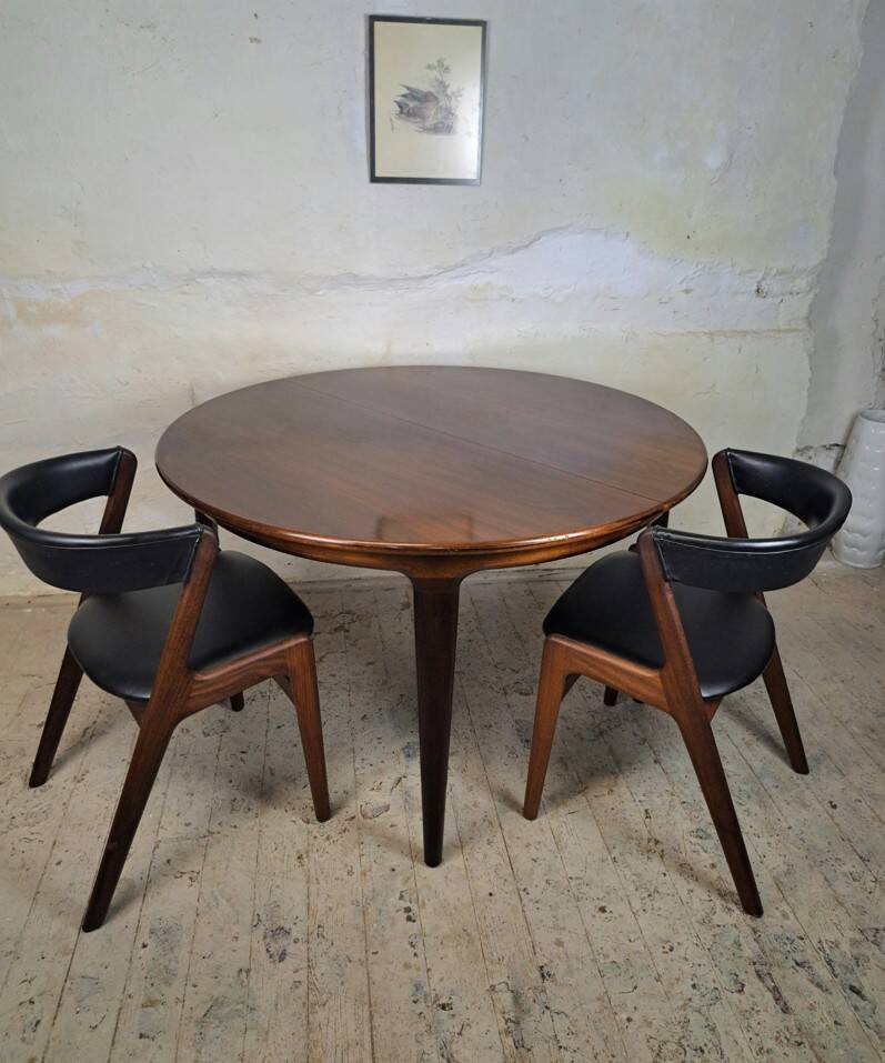 Extendable rosewood table, designed by J. Andersen, Denmark, 1960s