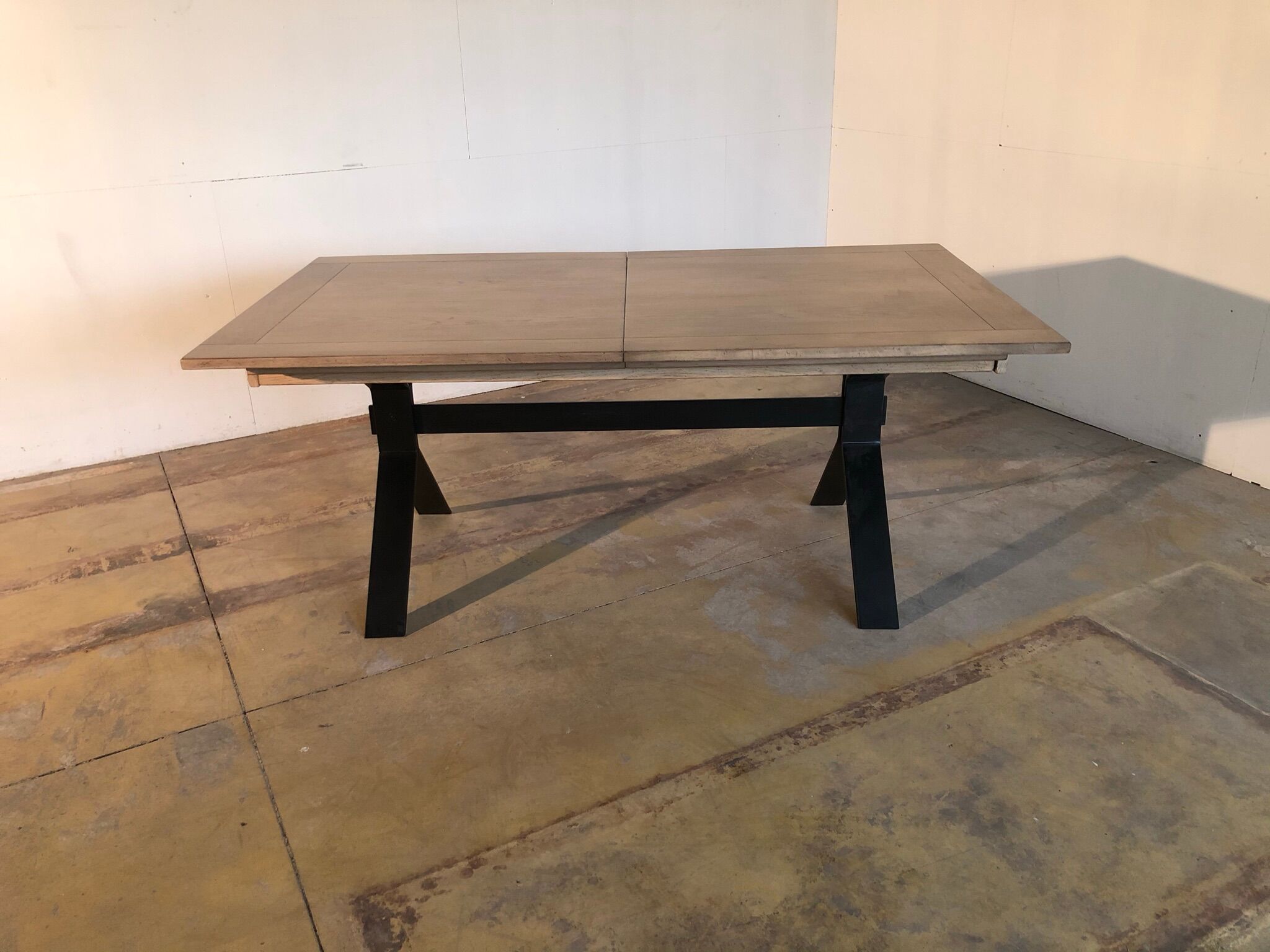 Industrial extension dining table
