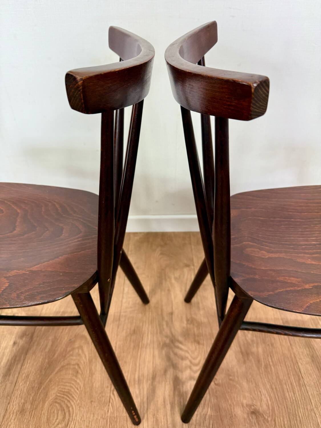 Czechoslovakian style bistro chairs from the 60s