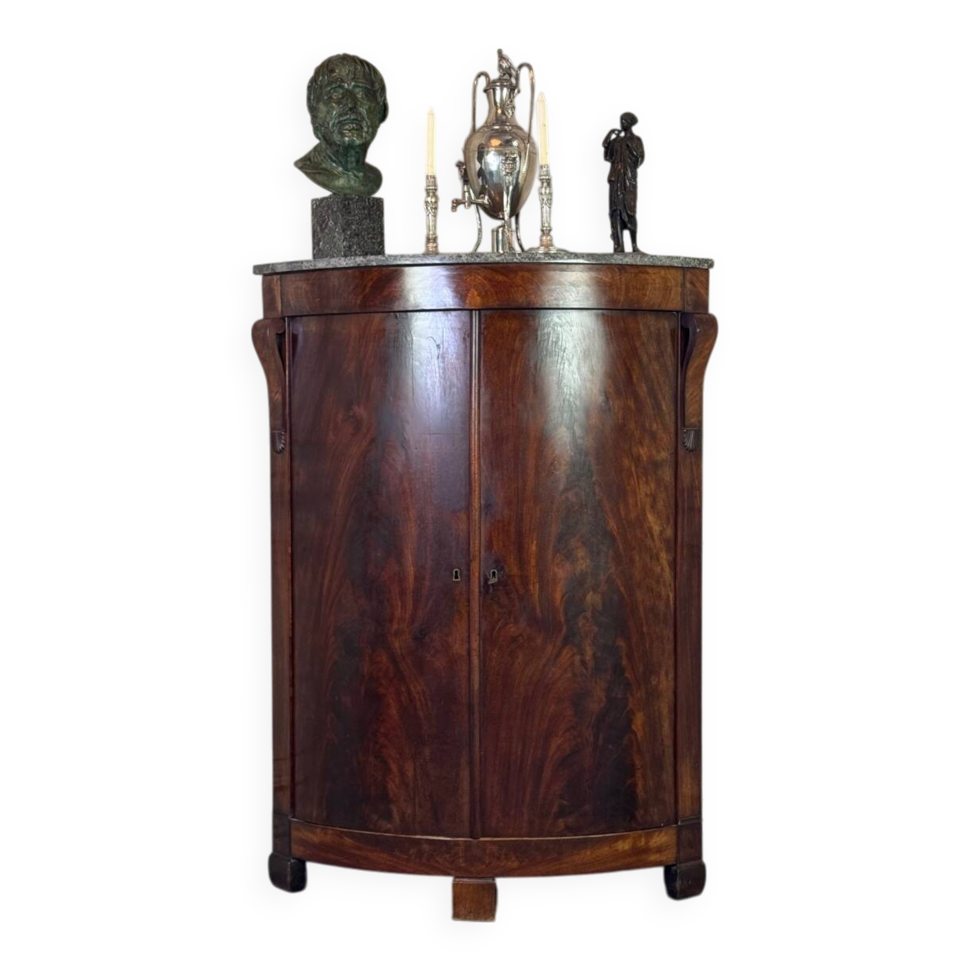Louis-Philippe Corner Cabinet in Mahogany, 19th Century