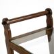 Beautiful, unique 1930s tea trolley bar cart made of solid oak wood