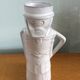 Vintage anthropomorphic vase in glazed terracotta