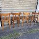 (Lot) 4 vintage wooden bistro chairs by Baumann