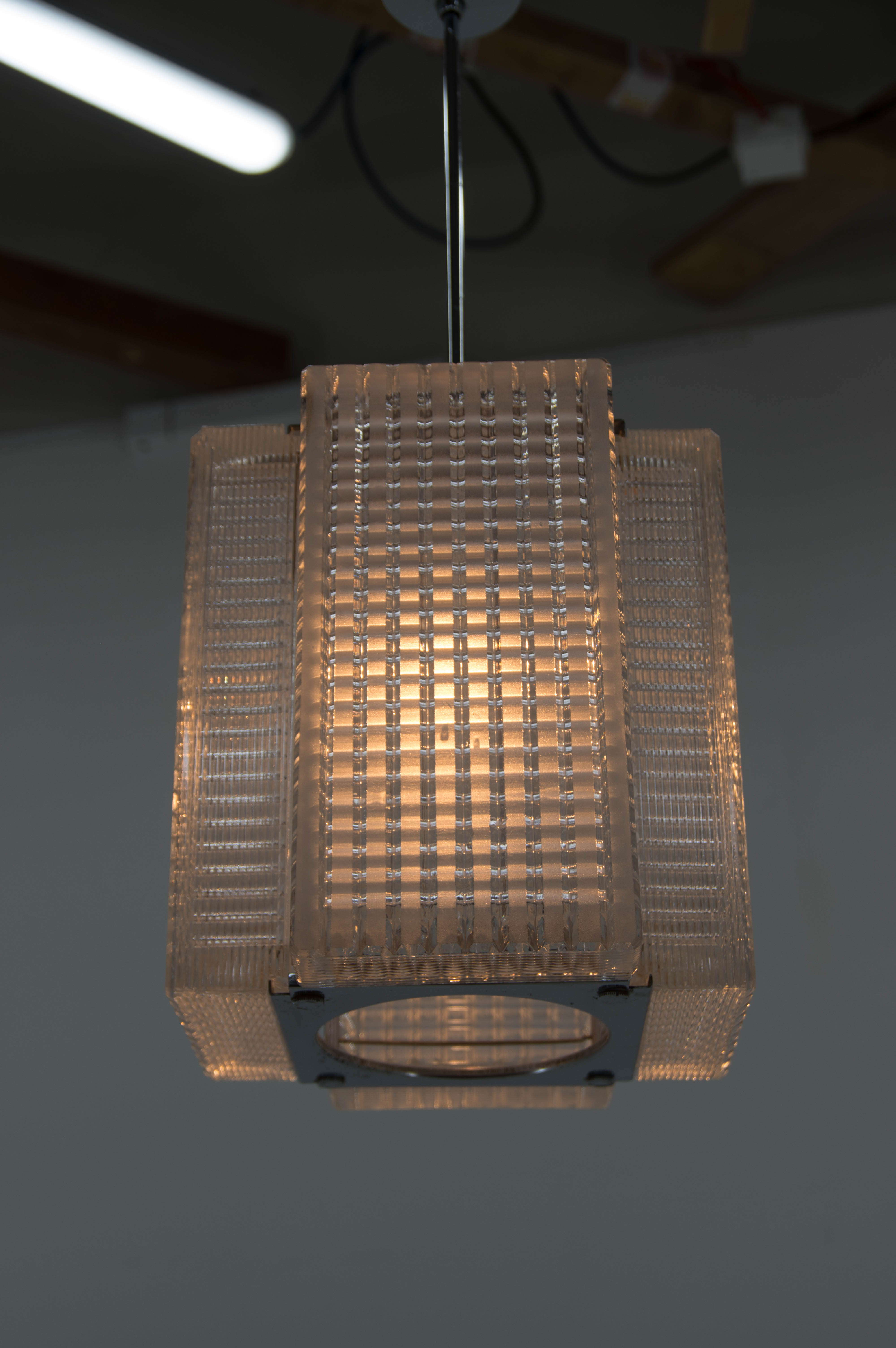 Mid-century glass pendant, 1970s