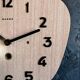 Vintage clock formica silent wall clock "Beroz beige wood"
