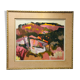 Oil on canvas, abstraction, by Jong Bon Kim, dated 1974