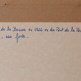 Gravure René Pinard Bras de la bourse du Pont de la poissonnerie Nantes