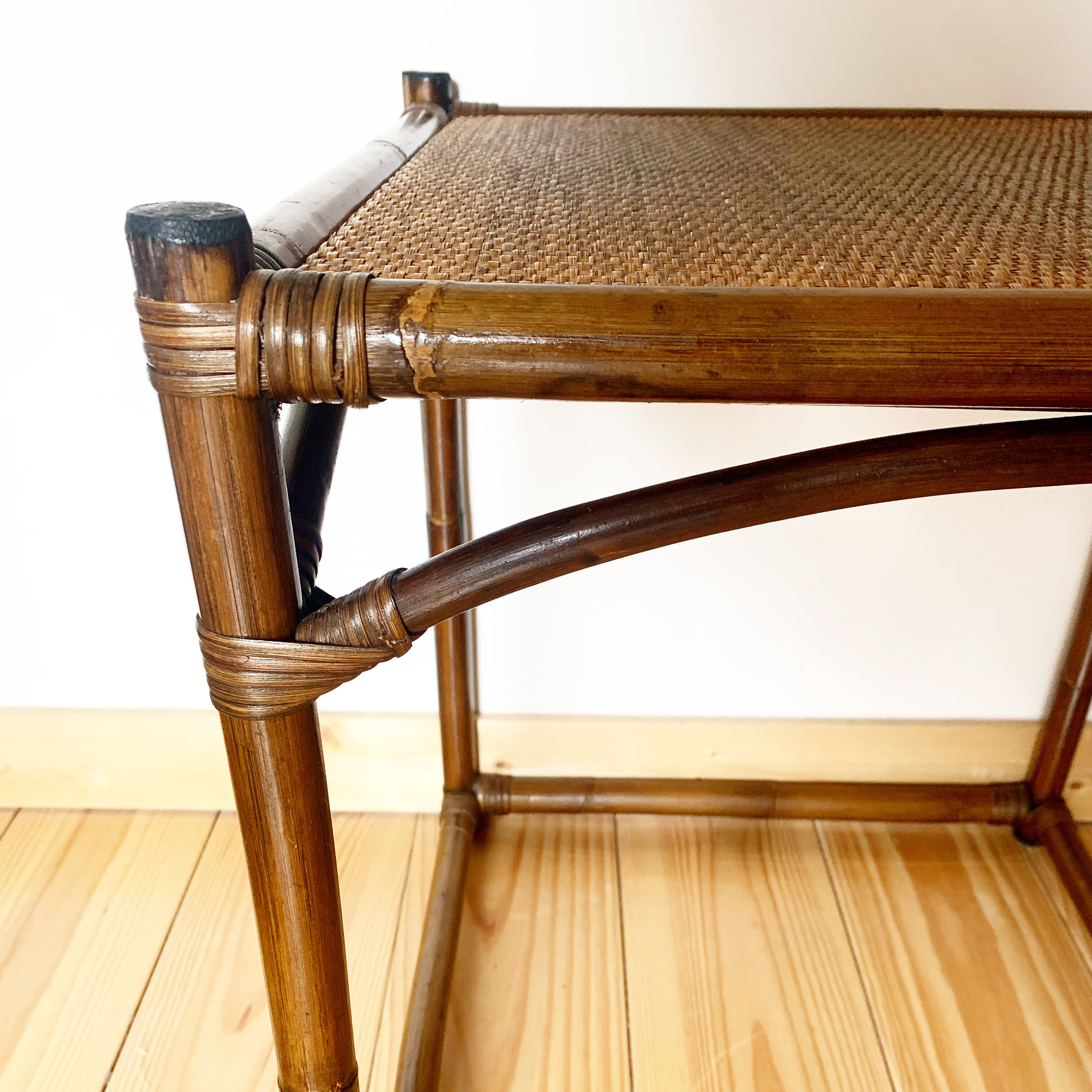 Vintage rattan coffee table