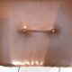 Foot rest ottoman vintage faux leather Brown years 70