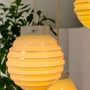 Linda * yugochic pendant chandelier * mcm hanging light * mini vintage cascade * retro glass * gold