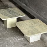 Marble nesting coffee tables, 1960s, France