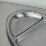 serviteur ovale en inox contour travaillé