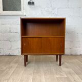 Vintage Scandinavian teak buffet bookcase, 60s