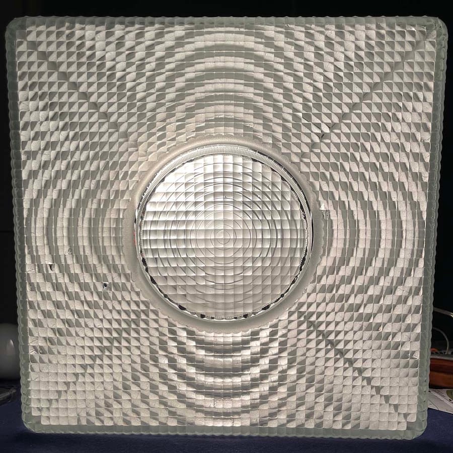 Square ceiling light from Maison Holophane France