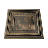 Tableau XIXème huile sur carton signé A . Vincent