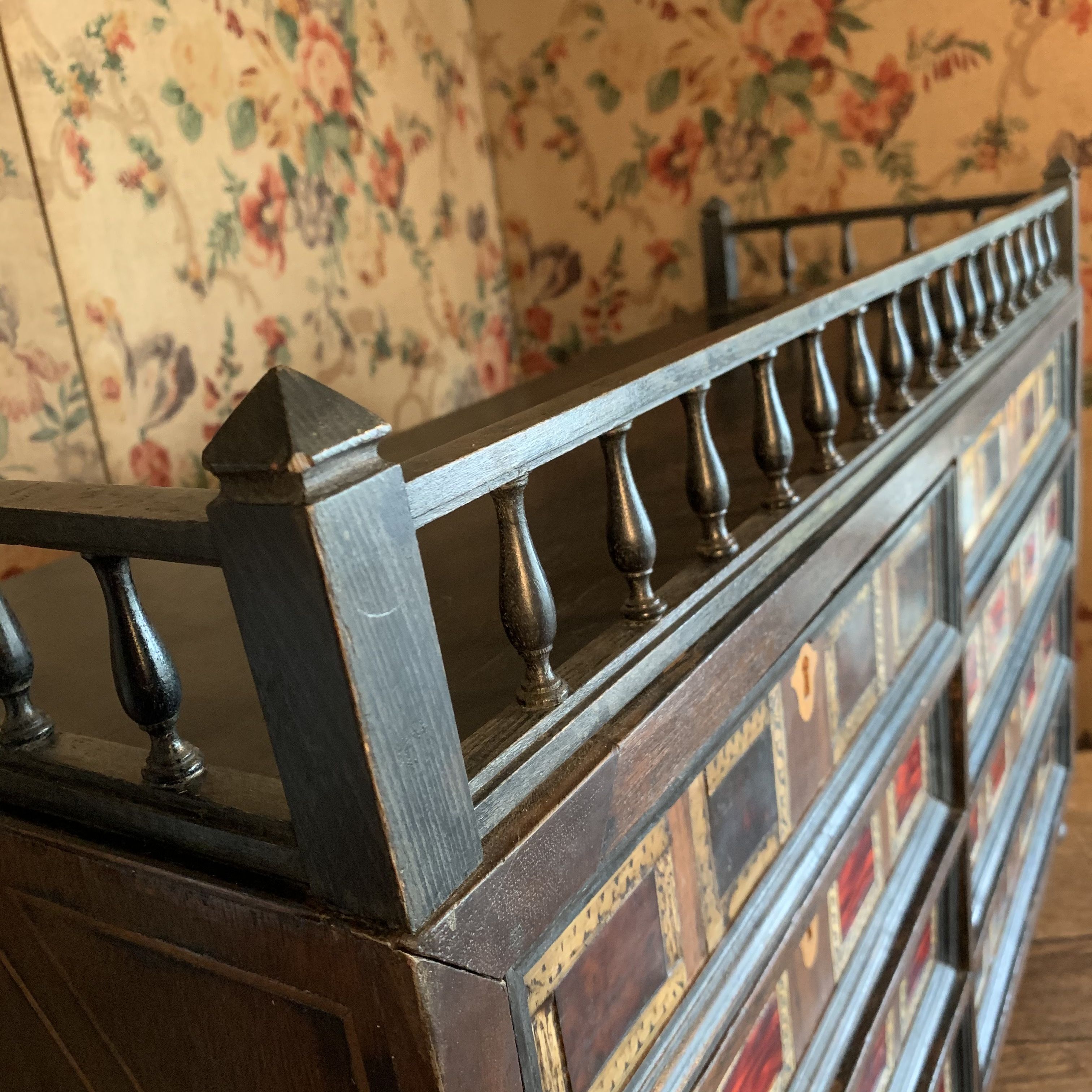 Antwerp cabinet to be laid in tortoiseshell and 17th century marquetry