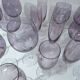 17 amethyst crystal glass goblets