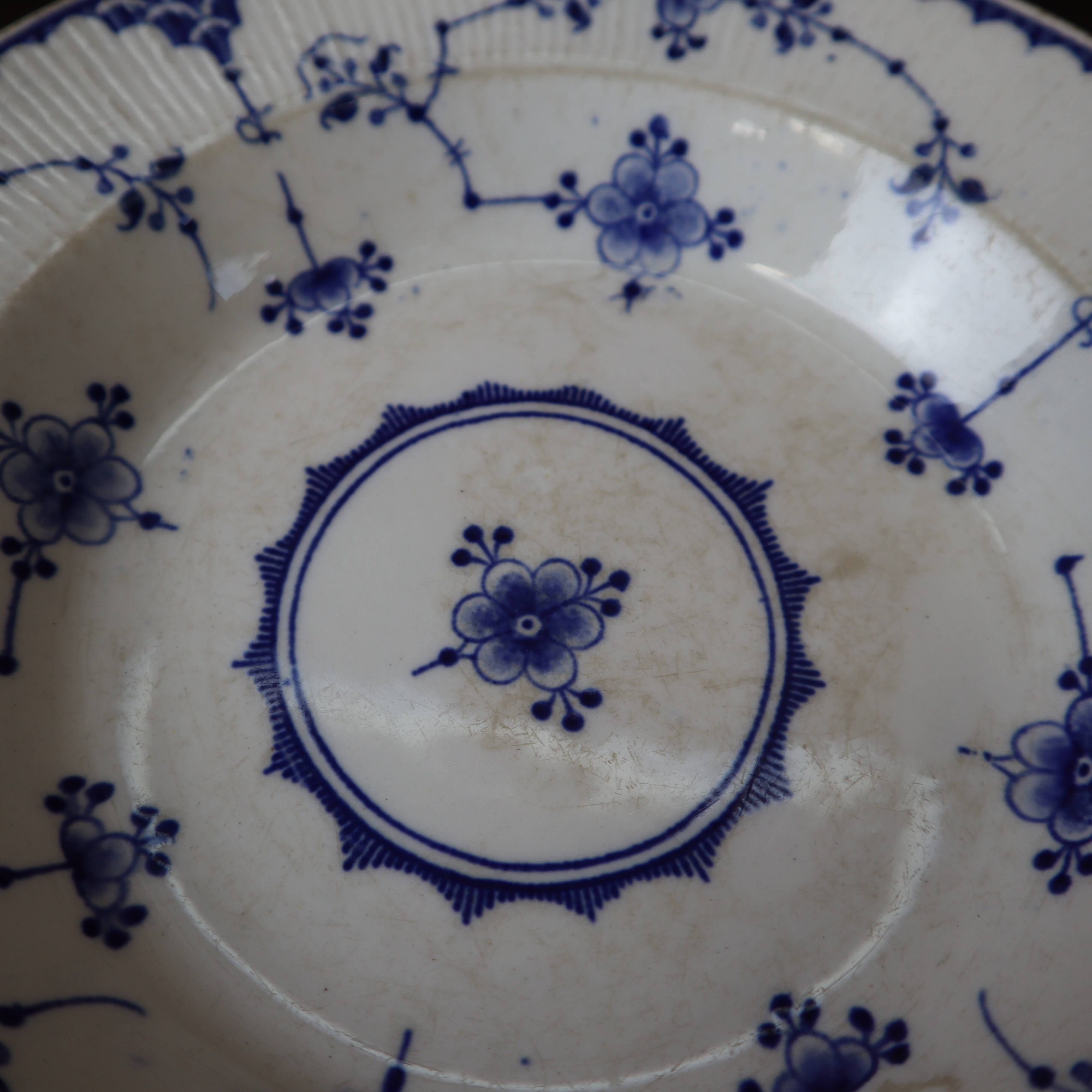 Gustavsberg ALVA plate circa 1909-1939 blue & white China Made in Sweden