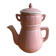 Old pink earthenware coffee pot Esprit Digoin Sarreguemines