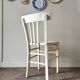 Chaise bistrot en bois blanc