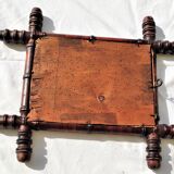 Old barber mirror real 100% original with a piton for hanging around 1900/1930 40 X 35 cm