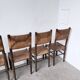 Série de 6 chaises paille et chêne beauche