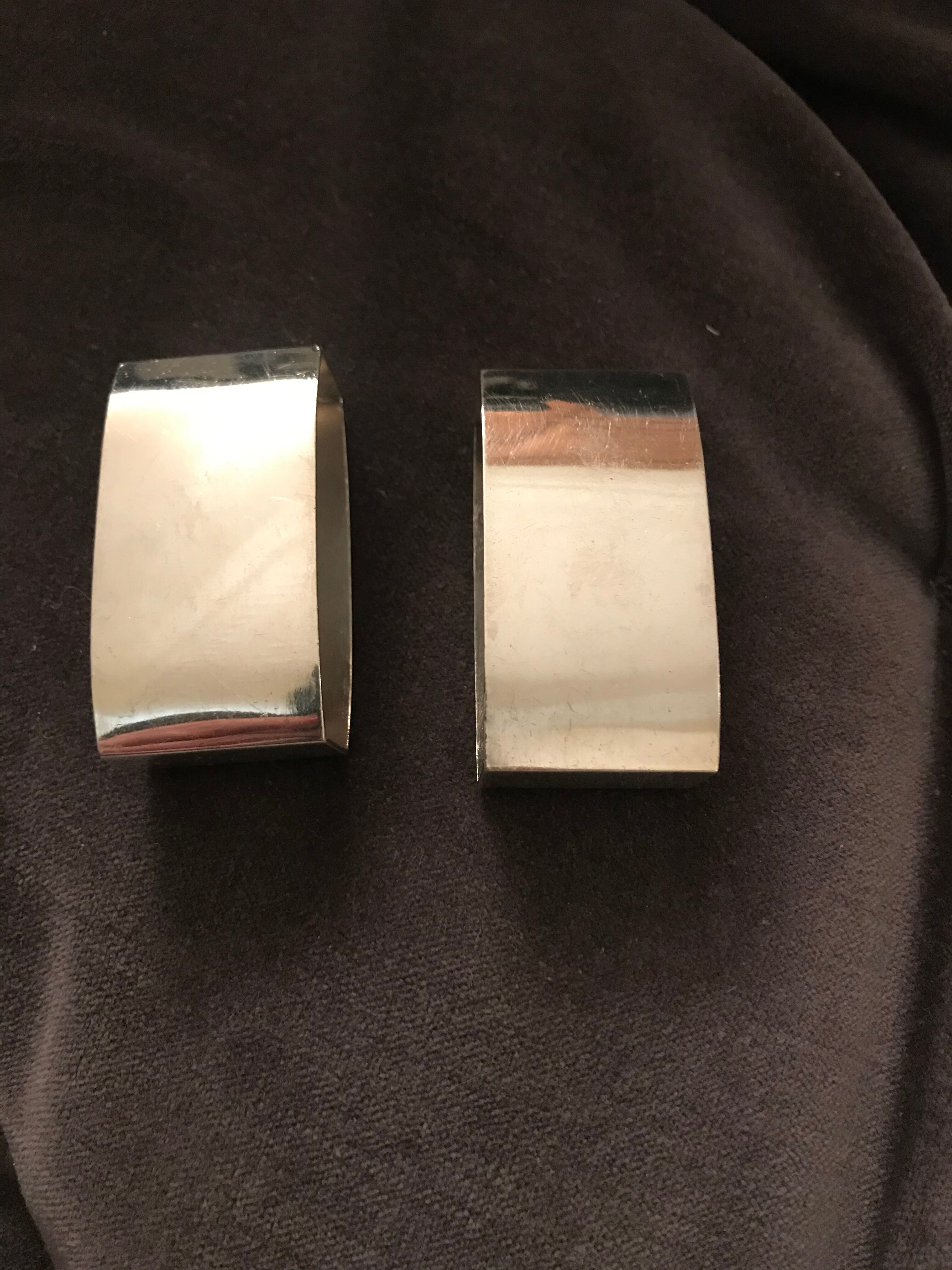 Towel round duo You and Me silver metal