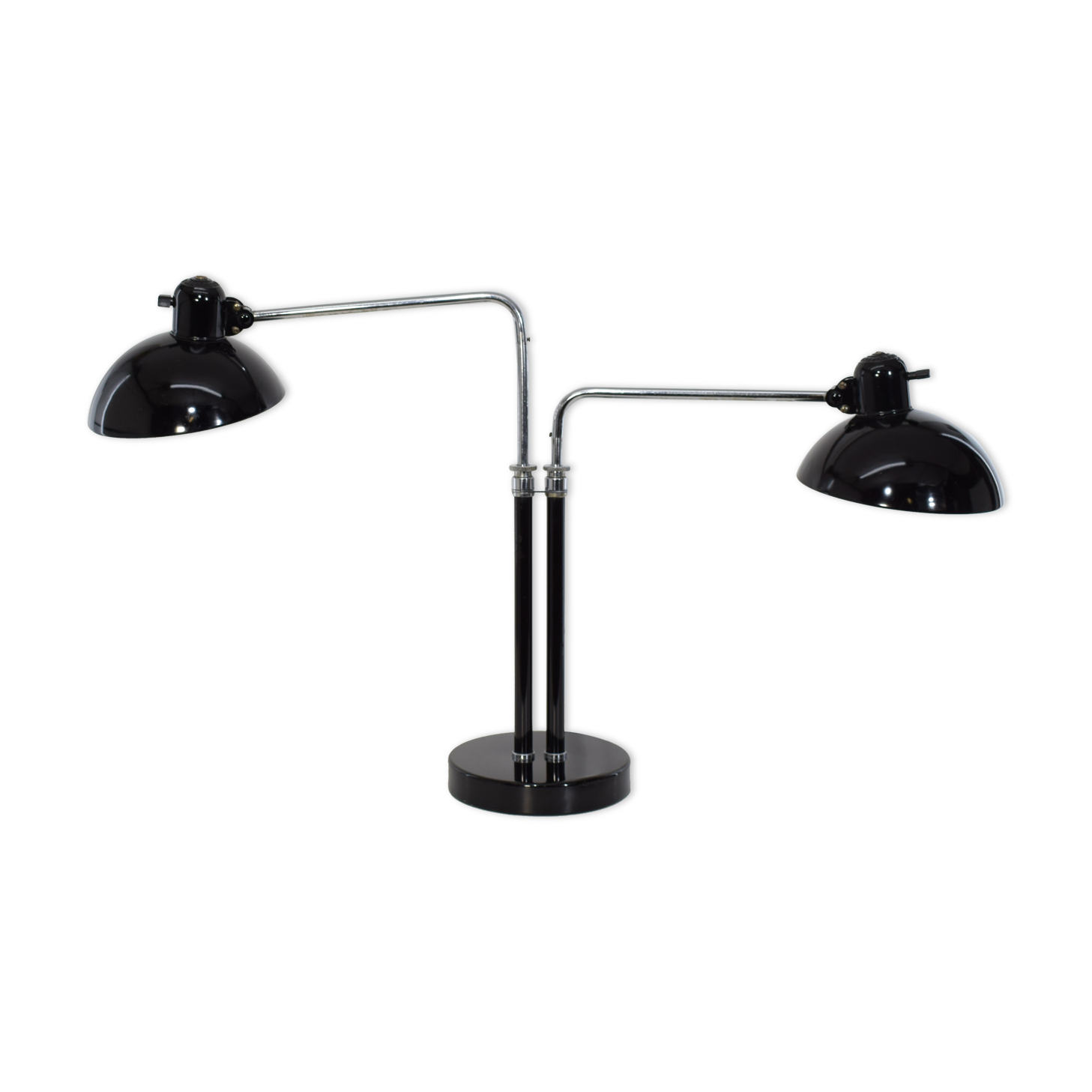 Double desk lamp, Bauhaus, by Christian Dell, model 6660 Super, original edition Kaiser Idel