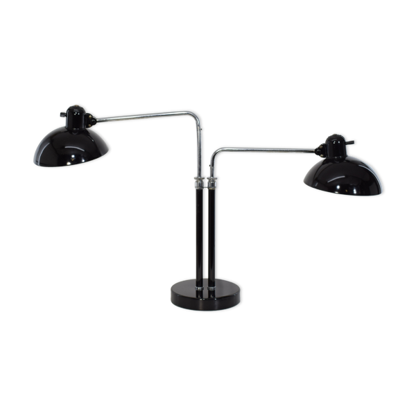 Lampe de bureau double Bauhaus de Christian Dell modèle 6660 Super, édition originale Kaiser Idel