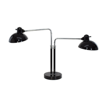 Double desk lamp, Bauhaus, by Christian Dell, model 6660 Super, original edition Kaiser Idel