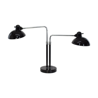 Double desk lamp, Bauhaus, by Christian Dell, model 6660 Super, original edition Kaiser Idel