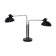 Double desk lamp, Bauhaus, by Christian Dell, model 6660 Super, original edition Kaiser Idel