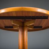 Vintage round teak dining table, 1960s