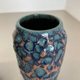 set of 2 Rare Super Color Crusty Fat Lava Vases by Scheurich, Germany WGP, 1970s