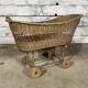 Old wicker cradle