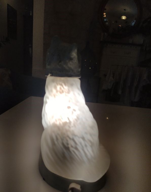 Lampe art déco chat