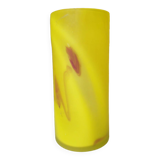 Vase rouleau jaune