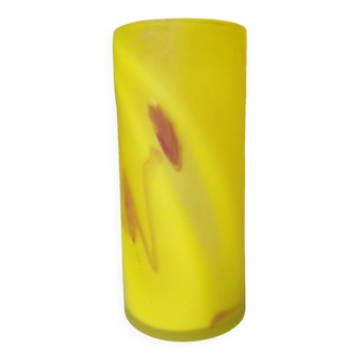 Vase rouleau jaune