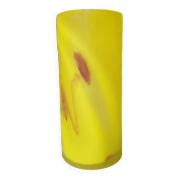 Vase rouleau jaune