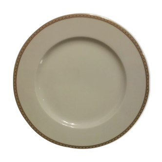 Fine porcelain plates with gilded edging
