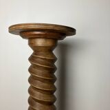 Solid oak twisted column