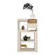 Concrete shelf - Length 60 cm - 5 niches - Mineral n°4