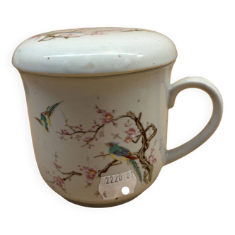 Tasse & couvercle fleuri