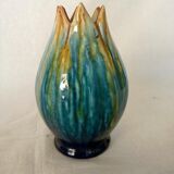 Old flammed ceramic vase