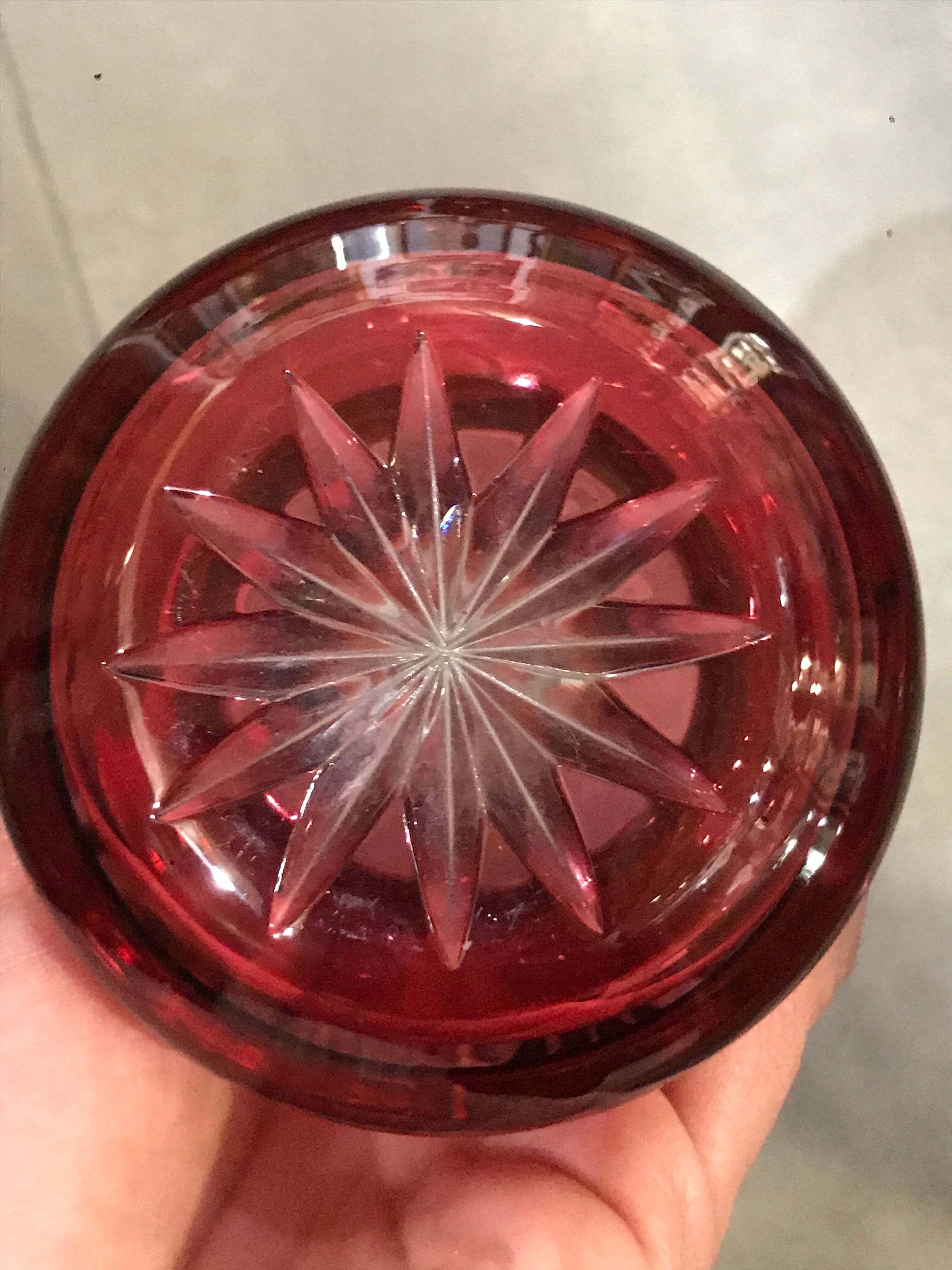 Bohemian crystal vase