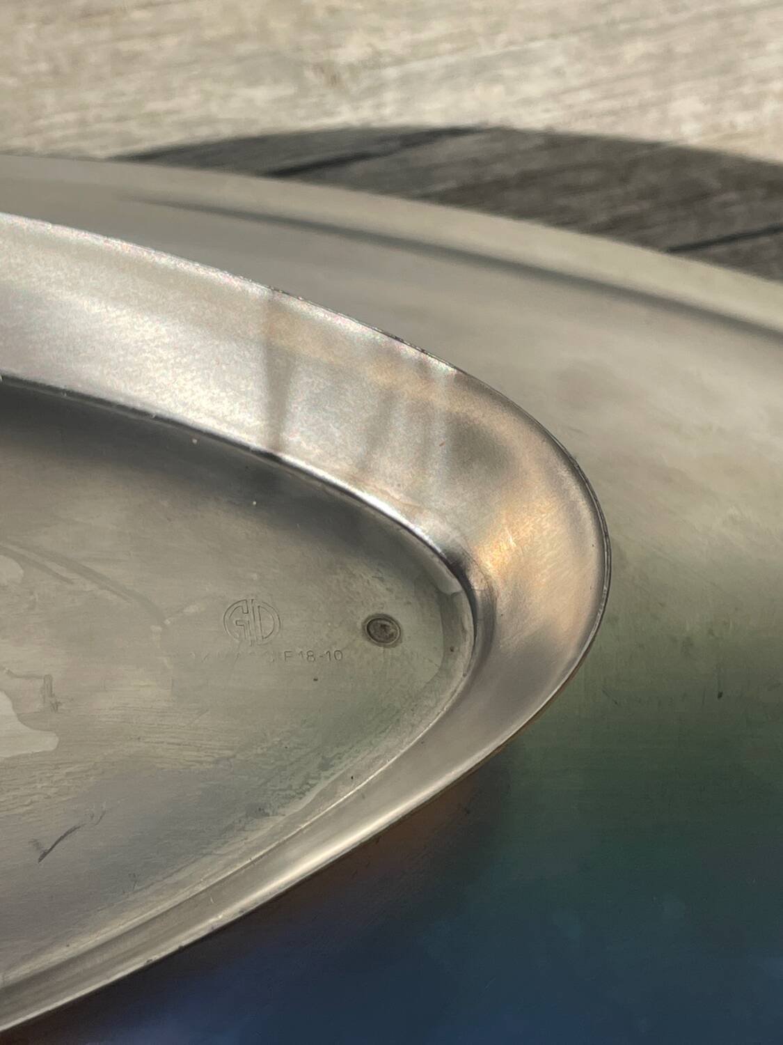 Guy Degrenne stainless steel salad bowl