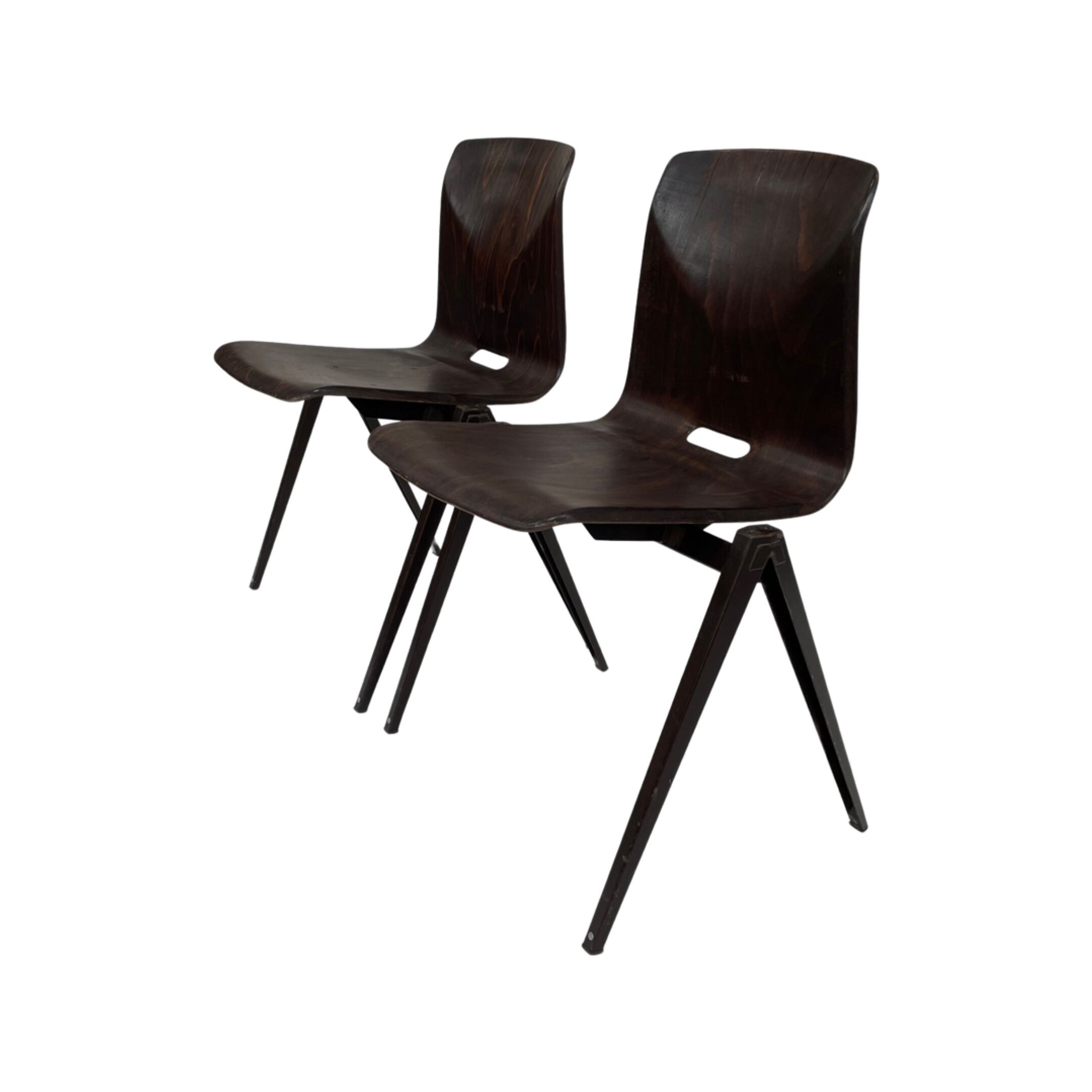 Pagholz Galvanitas S22 stackable school chair dark brown