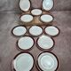 Lot de 12 assiettes à dessert Digoin Sarreguemines « rubis »