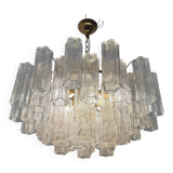 Chandelier en verre de Murano Tronchi des années 1970