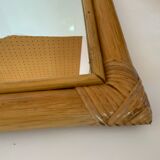 Vintage rattan mirror 45x60cm
